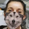 Cute Alaskan Malamute Dog Face Mask