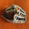 Baby Yoda Stay 6 feet away cloth mask
