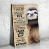 LIMITED EDITION SLOTH CANVAS