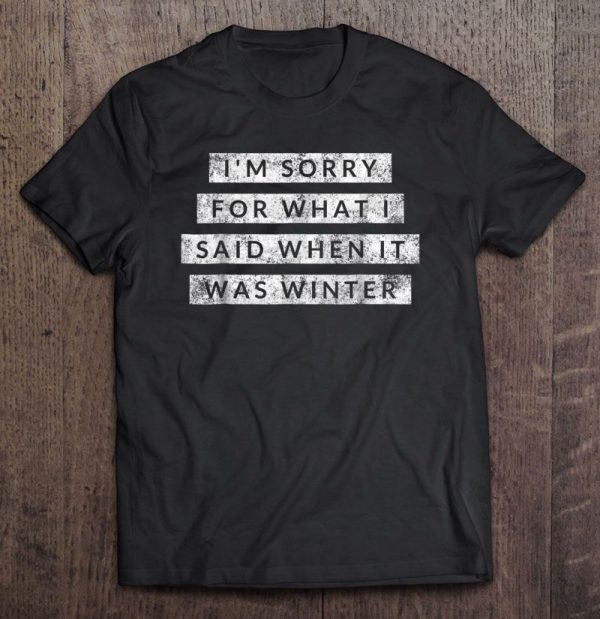 sorry for what i said when it was winter shirt