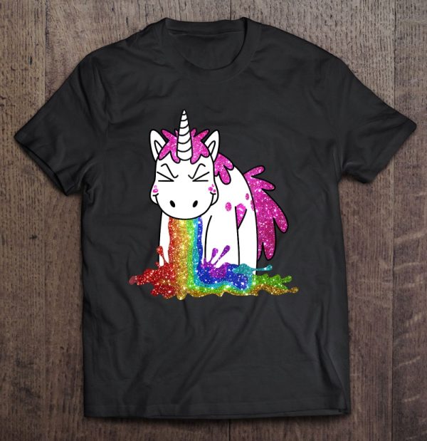 unicorn throwing up rainbow sweatshirt