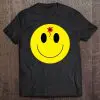 smiley face bullet hole shirt