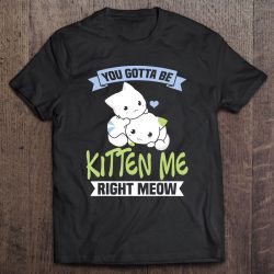 you ve gotta be kitten me right meow shirt