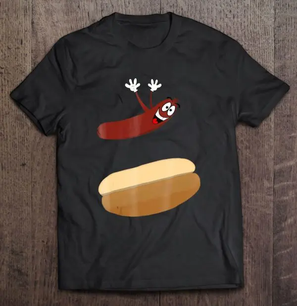 hot dog jumping into bun