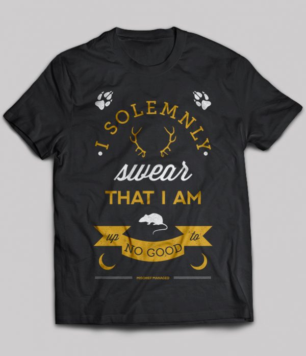 i solemnly swear mischief managed t-shirt