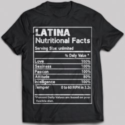 pure black nutrition facts shirt