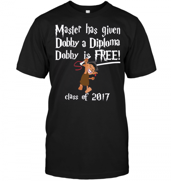 master has given dobby a diploma shirt