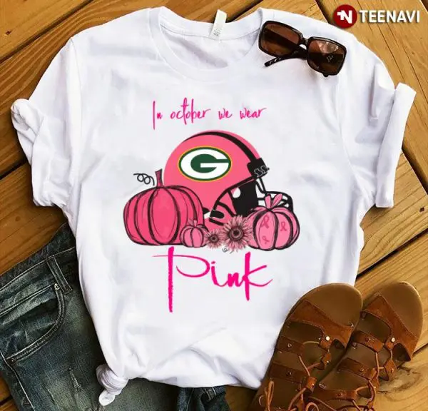 pink green bay packer shirt