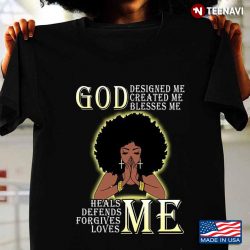 god is a black woman t shirt