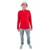 red rugby shirt white collar gilligan