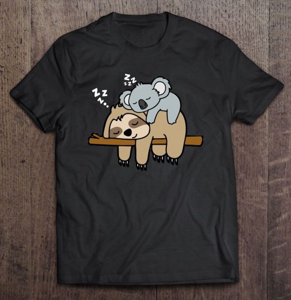 Cute Funny Lazy Sloth With Lazy Koala Mama Bear Napping Mothers Day Gift
