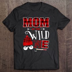 Womens Mom Of The Wild One 1St Birthday Lumberjack