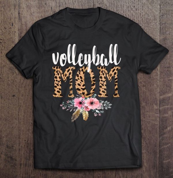 Volleyball Mom Shirt Boho Leopard