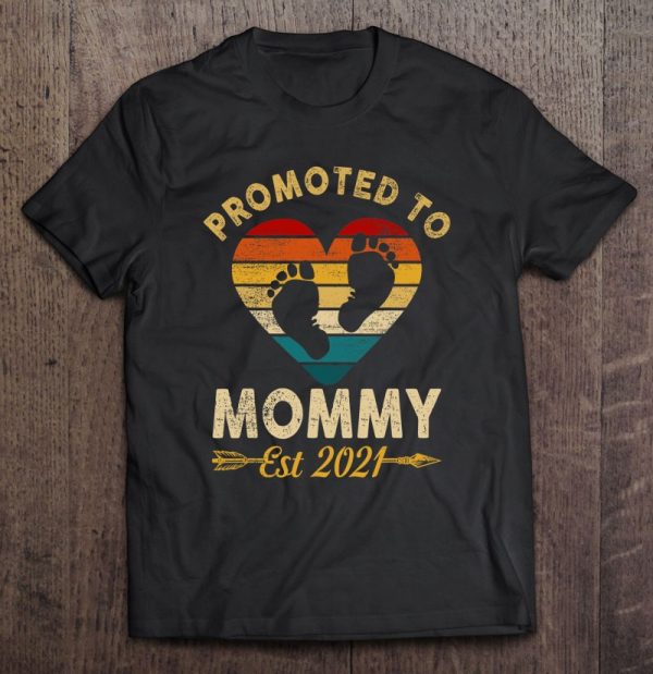 Promoted To Mommy Est 2021 Vintage Christmas Gift