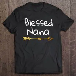 Women’s Blessed Nana Cute Gold Arrow Thanksgiving Gift
