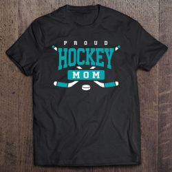 Proud Hockey Mom Teal Aqua Hockey Mom Gift
