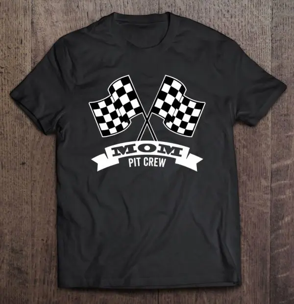 Mom Pit Crew For Race Car Party Gift Dark