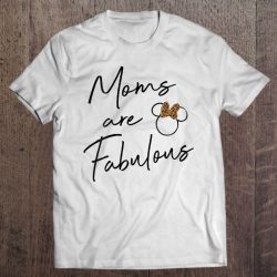 Womens Minnie Mouse Moms Are Fabulous V-Neck