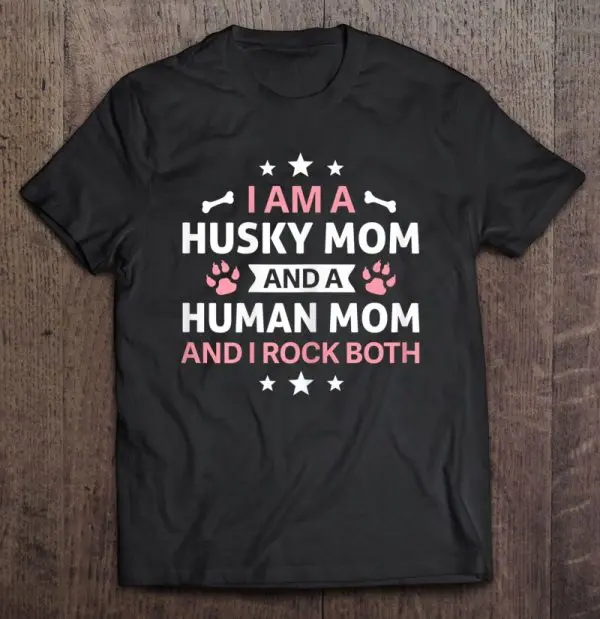 Womens Husky Mom Human Mom And I Rock Funny Quote Perfect Gift Idea