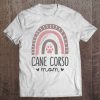 Womens Cane Corso Mom Shirt Rainbow Paw Dog Mom