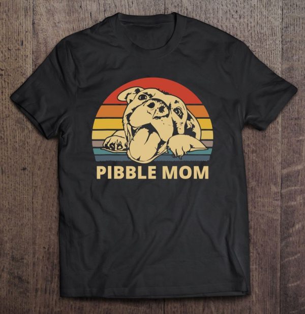 Pibble Mom – I Love My Pit Retro Vintage Pit Face