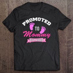 Womens Promoted To Mommy Est.2020 It A Girl Leveled Up Women Mom