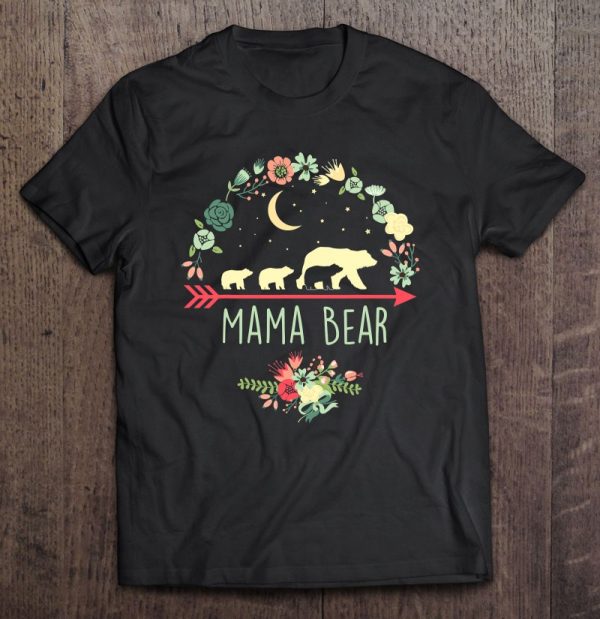 Mama Bear With 3 Cubs Shirt Floral Mother’s Day