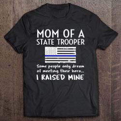 Proud State Trooper Mom Mother Thin Blue Line American Flag