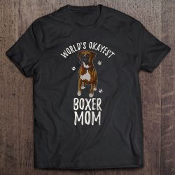 Vintage World’s Okayest Boxer Mom Funny Dog Mama Pet Lover