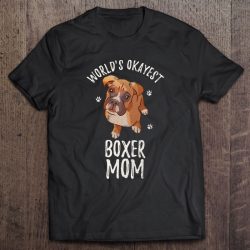 Vintage World’s Okayest Boxer Mom Funny Puppy Mama Pet Lover