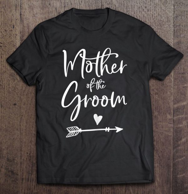 Womens Mother Of The Groom Heart Arrow Graphics