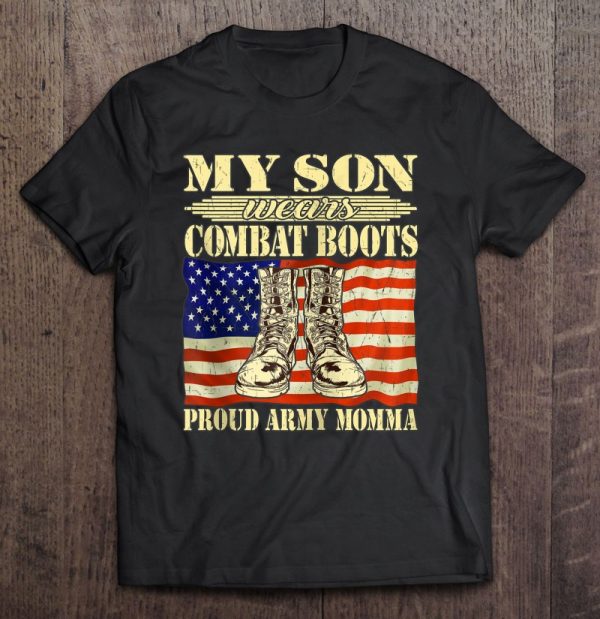 My Son Wears Combat Boots Proud Army Momma Military Mom Gift Zip
