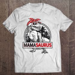 Mamasaurus T Rex Dinosaur Funny Mama Saurus Family Matching Raglan Baseball Tee