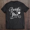 Beagle Mom Dog Lover Paw Print White Script Mother’s Day