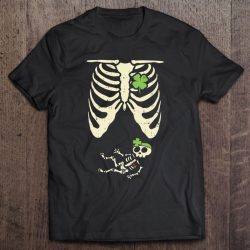 St Patricks Day Pregnancy Announcement Girl Skeleton