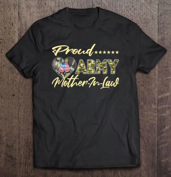 Proud Army Mother-In-Law Us Flag Dog Tag Military Mom Family