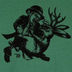 leprechaun fighting jackalope shirt