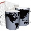 world map coffee mug