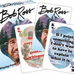 bob ross playing cards