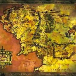 middle earth map poster