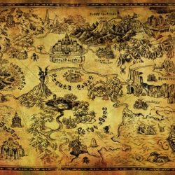 legend of zelda map poster