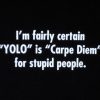 yolo carpe diem for idiots