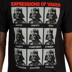 darth vader emotions tshirt