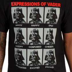 darth vader emotions tshirt