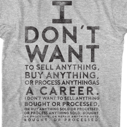 say anything i don't want to sell anything