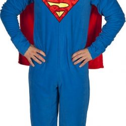 mens superman footed pajamas