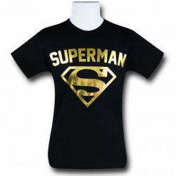 black and gold superman shirt