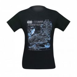 millennium falcon blueprint shirt