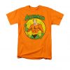 orange and green shirt