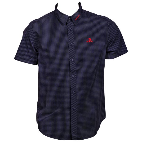 playstation button up shirt